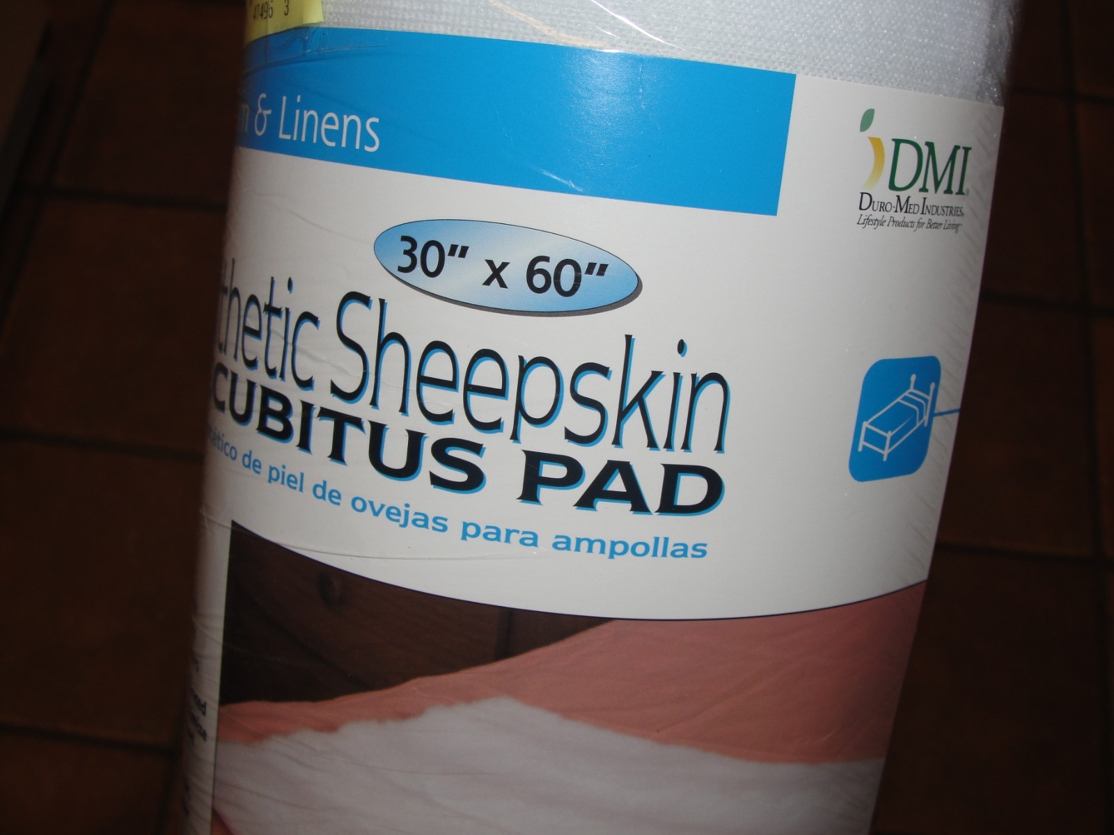 Synthetic Sheepskin Decubitus Bed Pad - Soft, Washable, Reusable 60 x 30 Inch