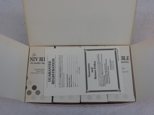 THE NIV BIBLE ON AUDIO CASSETTE Narrated by Steven Johnston 48 Cassette Box Set