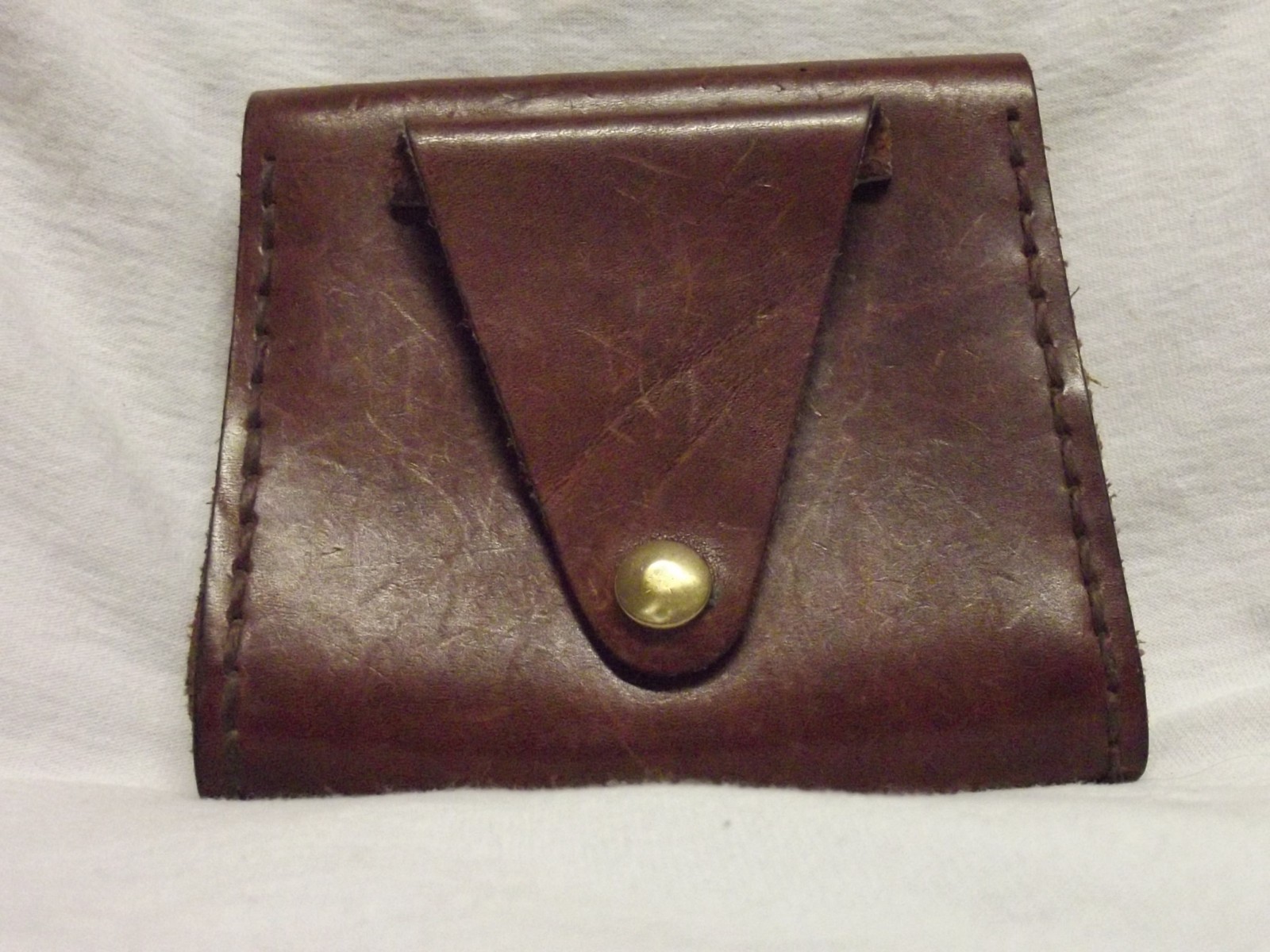 ESTATE SALE FIND 70s BIKER HIPPIE VINTAGE LEATHER BAG POUCH BELT PACK