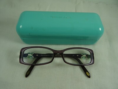 Tiffany & Co Sterling Silver X Eyeglasses w/case Purple