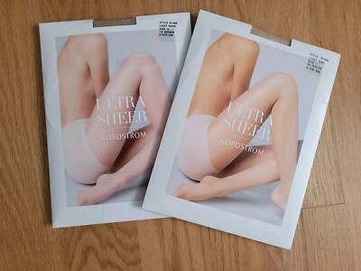 Nordstrom Ultra Sheer Style 8146B Light Nude Size C, 2-pack 