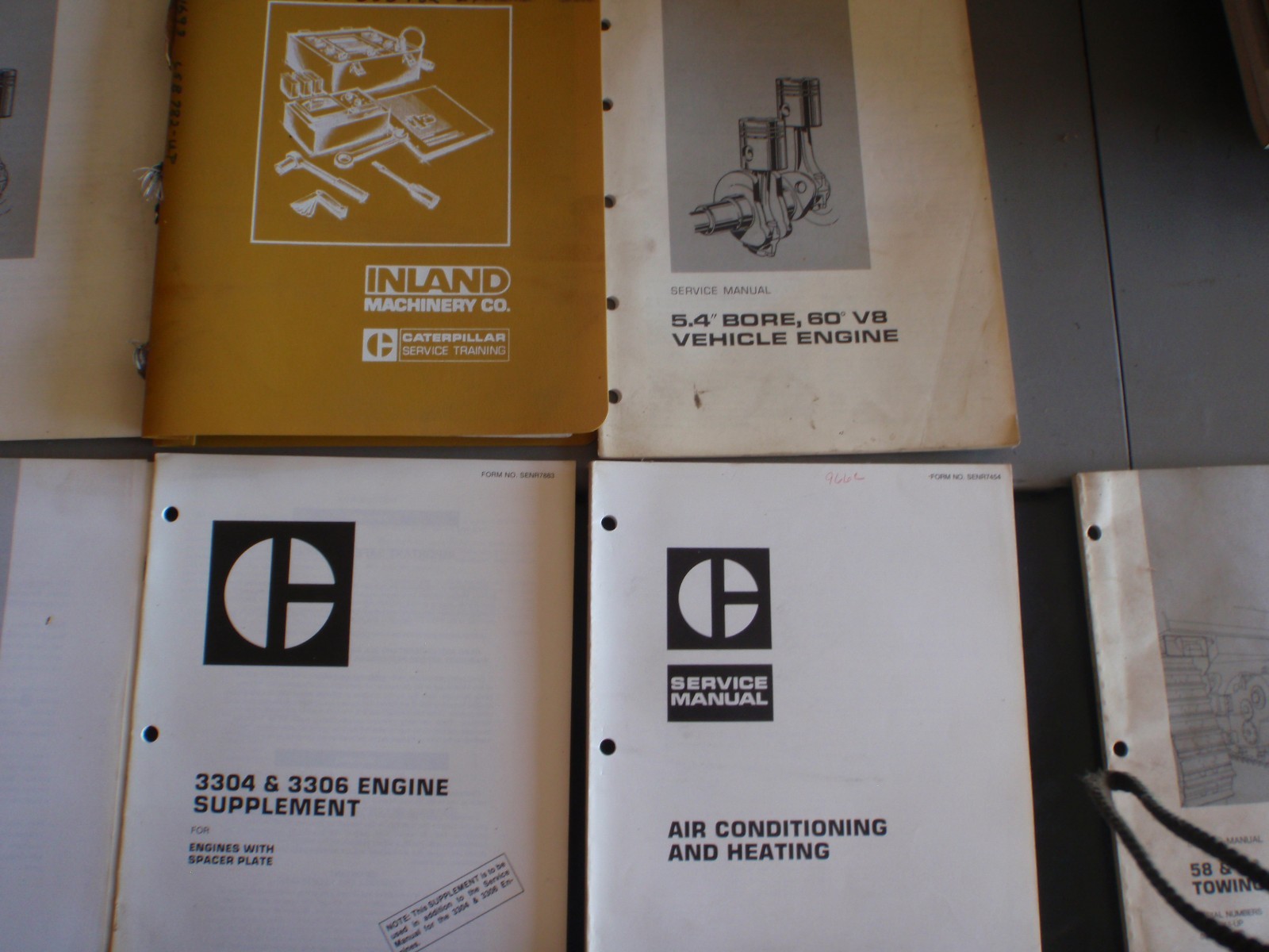 Lot of 50+ Caterpillar Repair & Service Manuals Dissasembly specifications etc