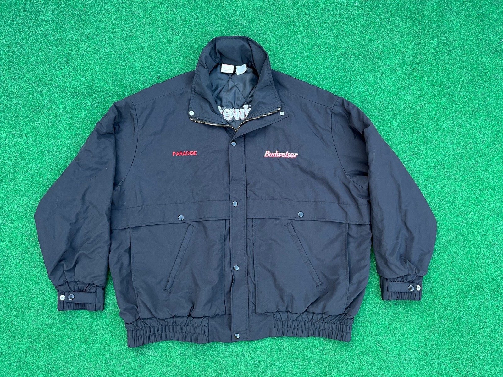 Vintage Budweiser Unitog Work Utility Work Jacket W/ Hood Sz Vintage Budweiser Unitog Work Utility Work Jacket W/ Hood Sz