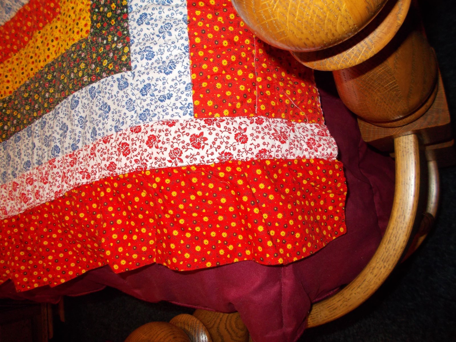 Light Colorful Quilted Quilt/Comfort/Curl-Up Couch Summer Blanket 74