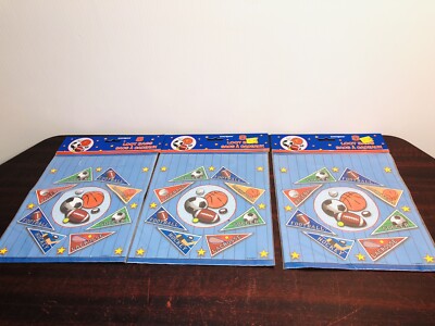 3 UNIQUE PARTY FAVORS 8 SPORT THEMED LOOT GOODIE BAGS Soccer Football Baseball