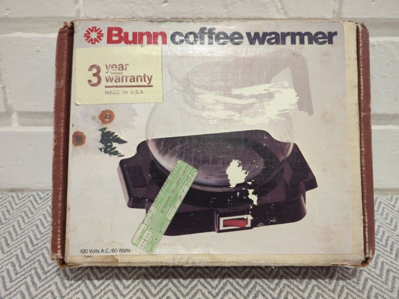 Vintage Bunn-O-Matic Coffee Warmer Brown Porcelain Finish Model BCW USA