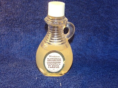 Vintage Watkins Imitation Coconut Flavor Bottle