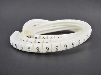 100x) Wieland Size 6 Number 9 Slip On Wire Marker, .110