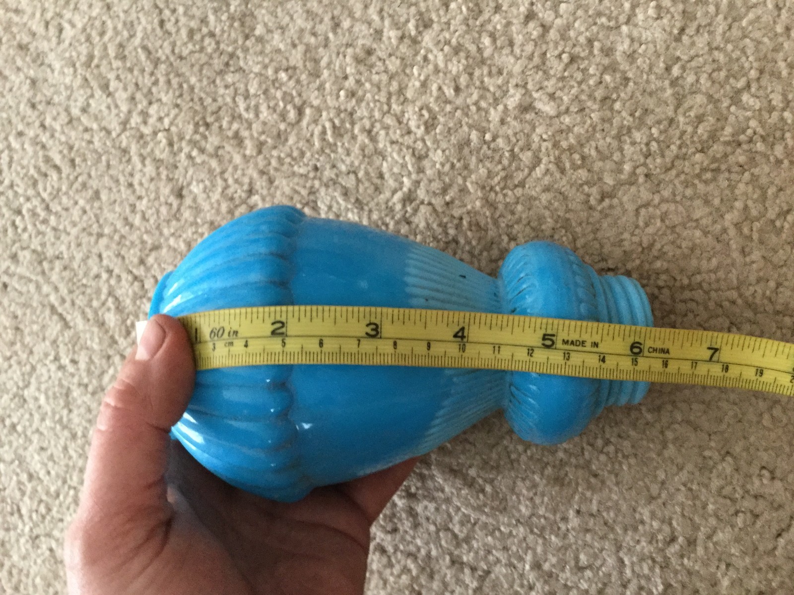 Light Cover Blue Glass Front Porch Round Shape Intricate Design Patterns 6