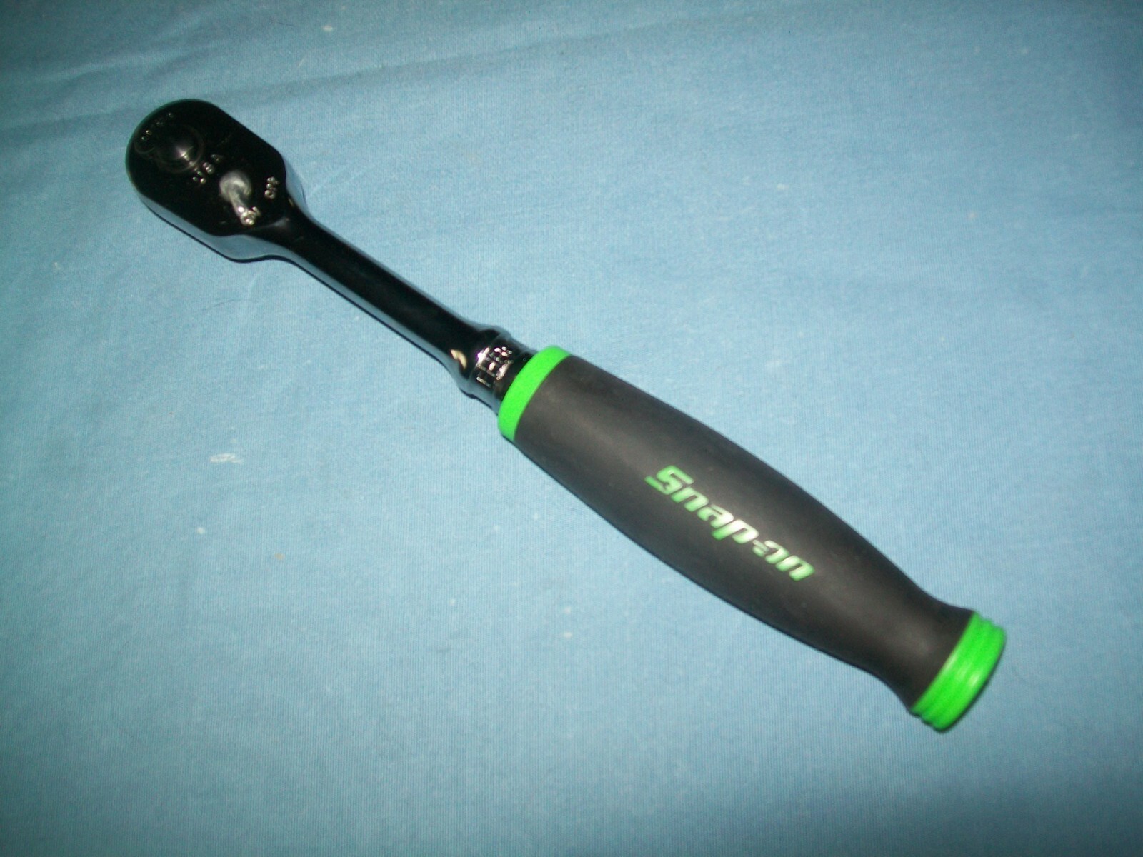 New Snapon™ 3/8" Green Soft Grip Chrome 9" Ratchet Fhr80 Dual 80 Quick