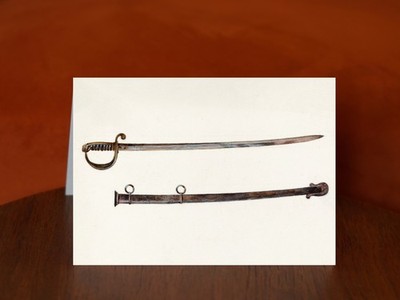 Sword and Scabbard by Unidentified American Artist - A5 Art Print Card