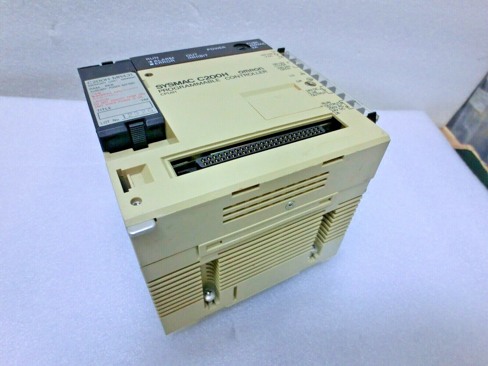 Omron SysMac C200H-CPU01 CPU Module w C200H-MR431 Memory Omron SysMac C200H-CPU01 CPU Module w C200H-MR431 Memory