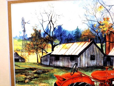 COLLEEN CARSON  ALLIS-CHALMERS WD  TRACTOR PRINT -DOUBLE MATTED