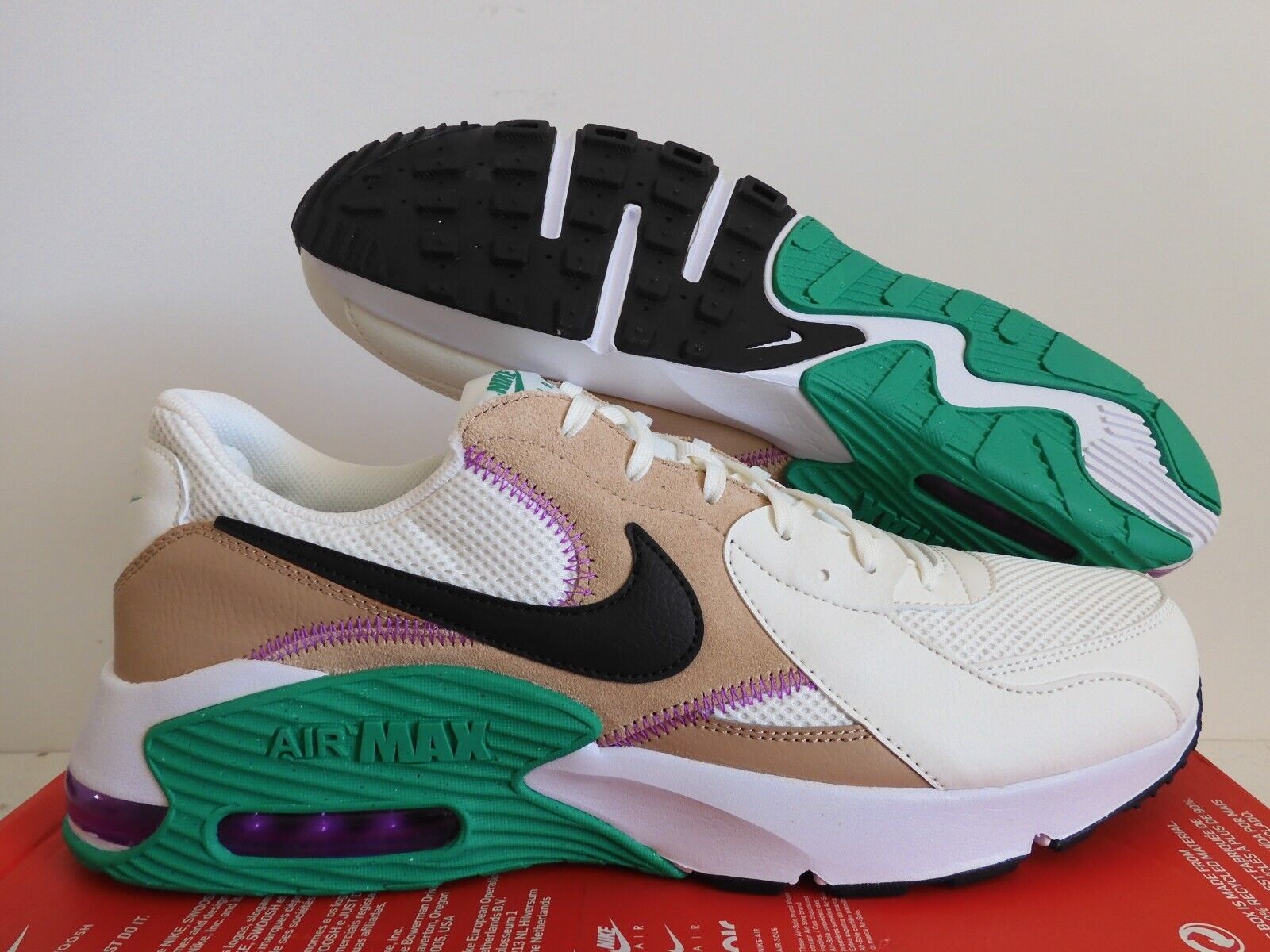 NIKE AIR MAX EXCEE SAIL-BLACK-HEMP-STADIUM GREEN SZ 14 NIKE AIR MAX EXCEE SAIL-BLACK-HEMP-STADIUM GREEN SZ 14