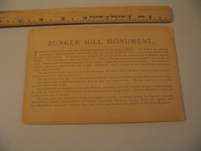 Bunker Hill Monument Boston Massachusetts Charlestown Cabinet Card Photo cdii