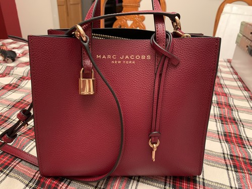 Marc Jacobs Mini Grind Leather Tote Bag Lock & Key Savvy Red