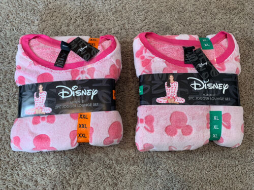 NWT Women's Disney Minnie Mouse Pink 2 Piece Pajama Lounge S