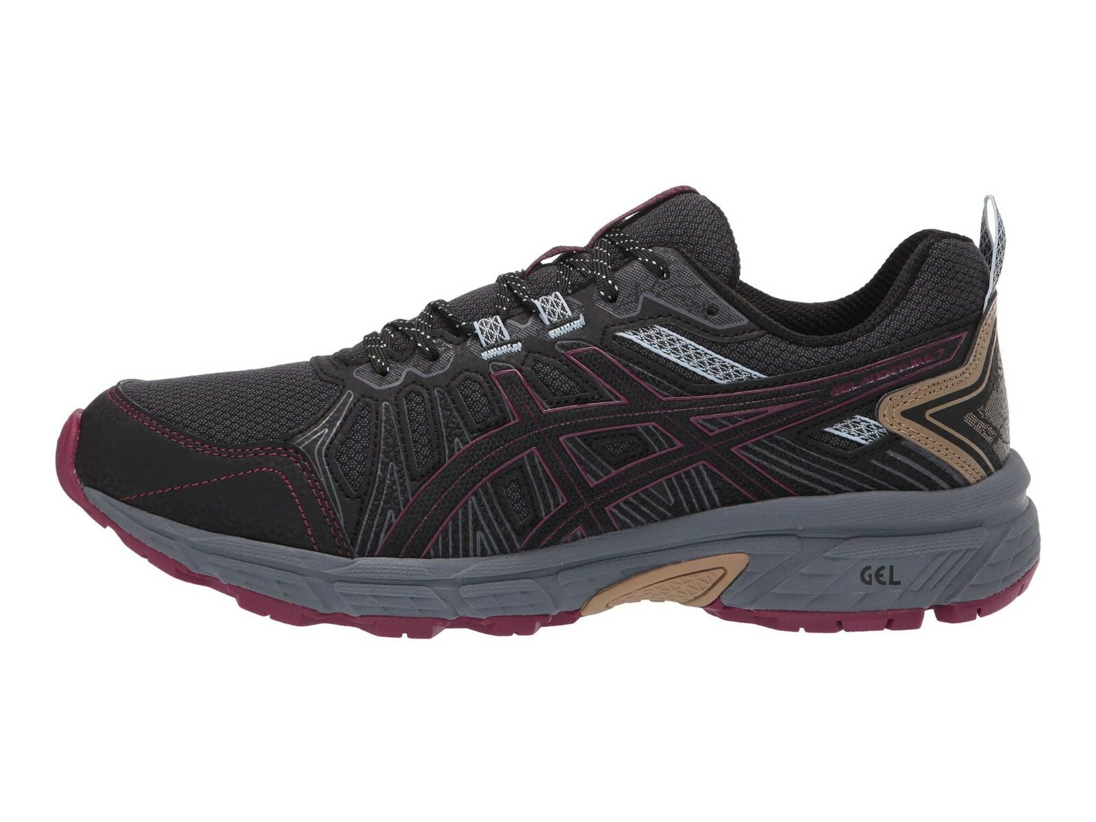 Кроссовки для бега ASICS GEL-VENTURE 7 Womens SIZE 6 Grey/Dried Berry 1012A476-023