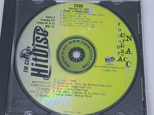 TM Century Hit Disc 239C CD Promo Rare LL Cool J Johnny Gill