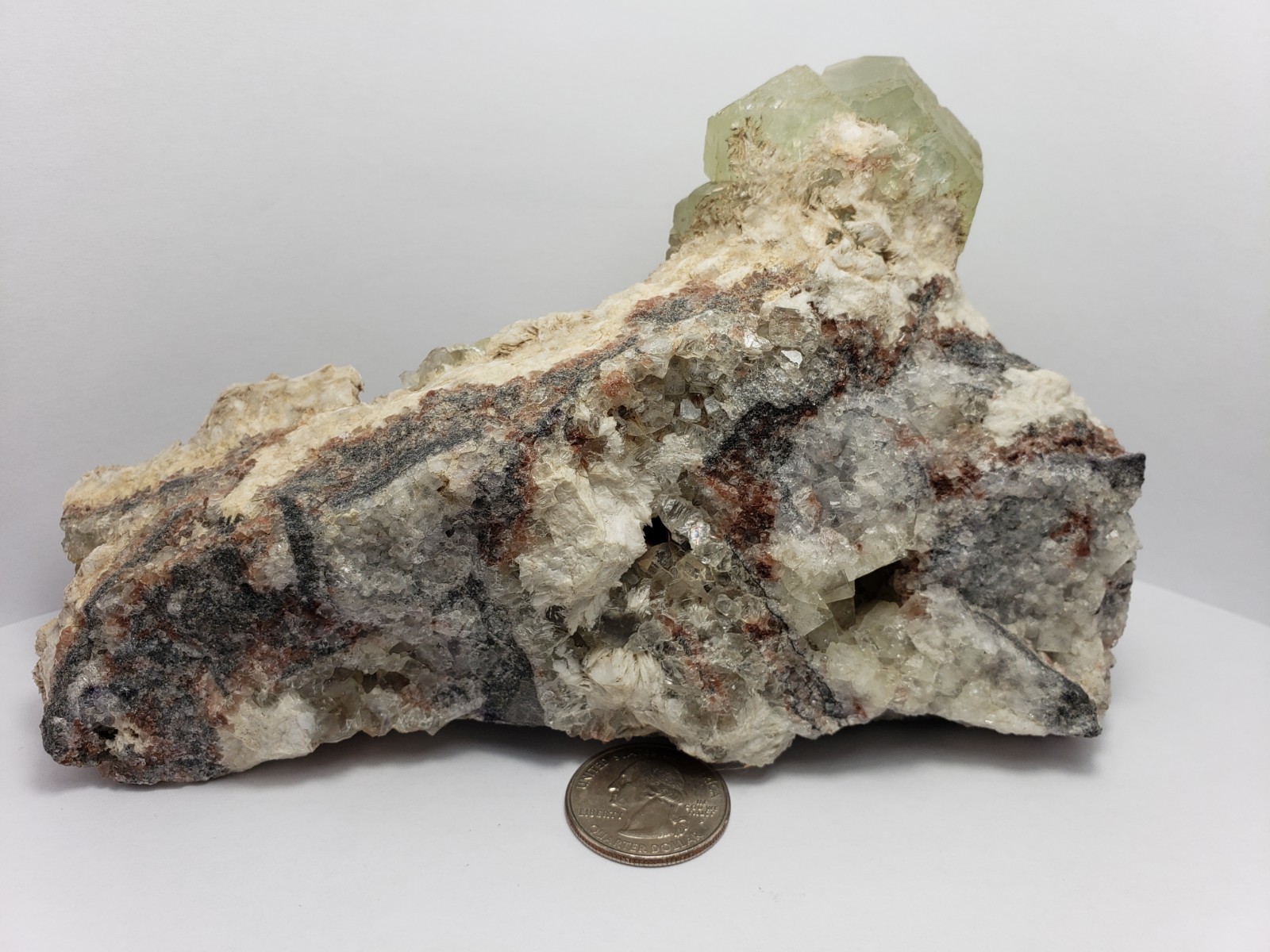 1500g NEW Find Green Fluorite/Barite Crystal Mineral Specimen Ontario,Canada