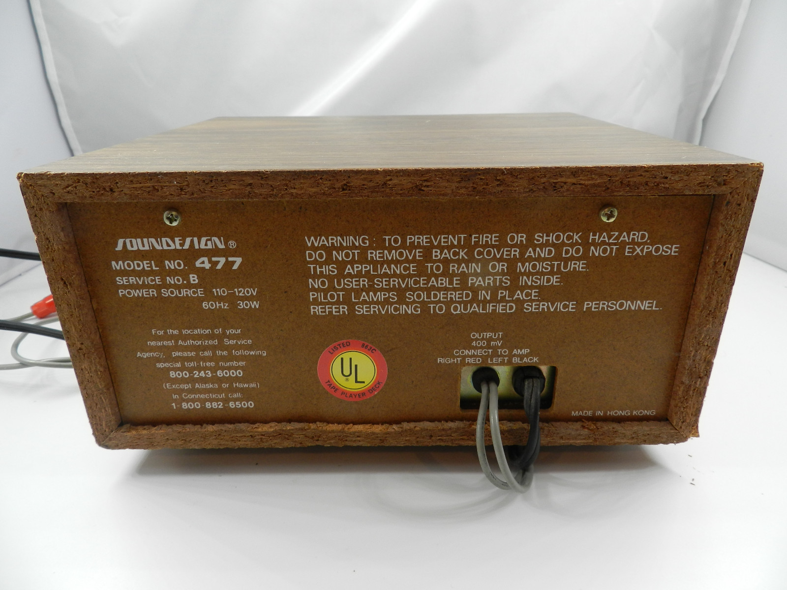 Vintage Soundesign Model #477 Stereo 8 Track Player  (free shipping)