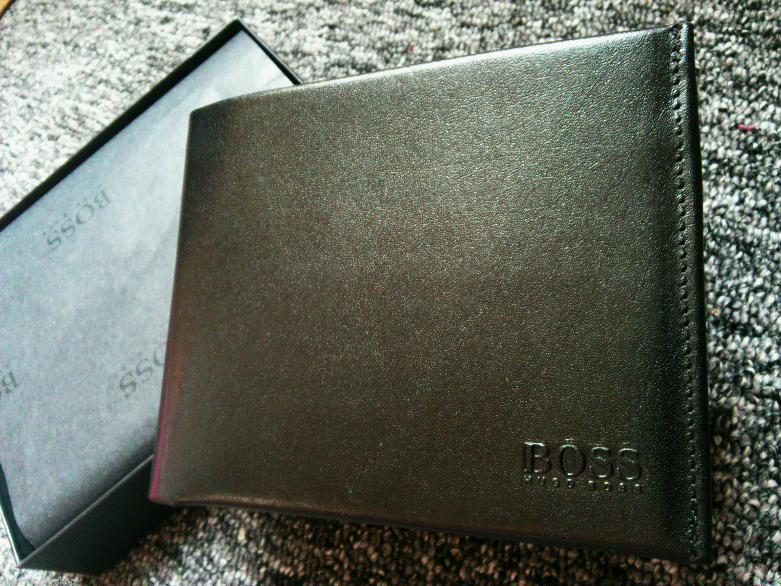 HUGO BOSS Bi-fold for Men - Black Compra online en eBay