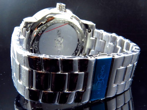 Pre-owned Khronos White Iced Bezel & Band  Jojino Joe Rodeo Genuine Diamond Watch 50mm