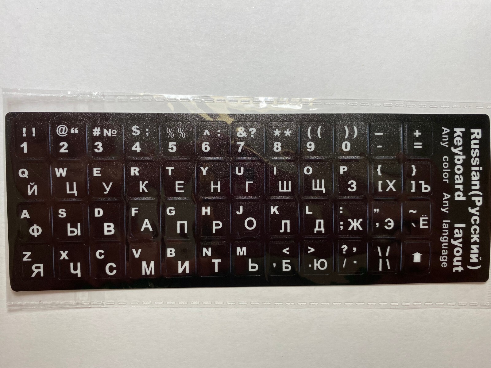 ✅ Russian Keyboard Stickers White Color Letters Non Transparent Русский язык✅