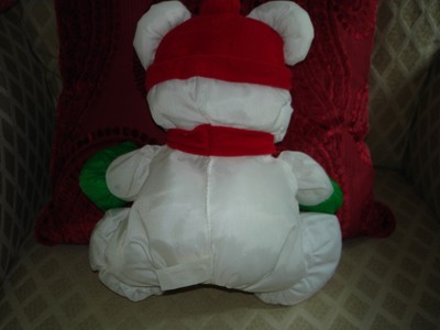 Fisher Price Puffalumps Christmas 1991 Bear Plush White 1991