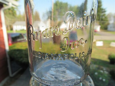 TREHP Milk Bottle Ryan Dairies Inc Dairy Farm Indianapolis IN MARION COUNTY