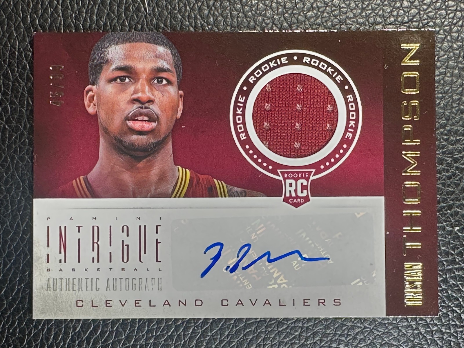 2012 Panini Intrigue Rookie #155 Tristan Thompson 45/99 Auto Jersey RC Rookie