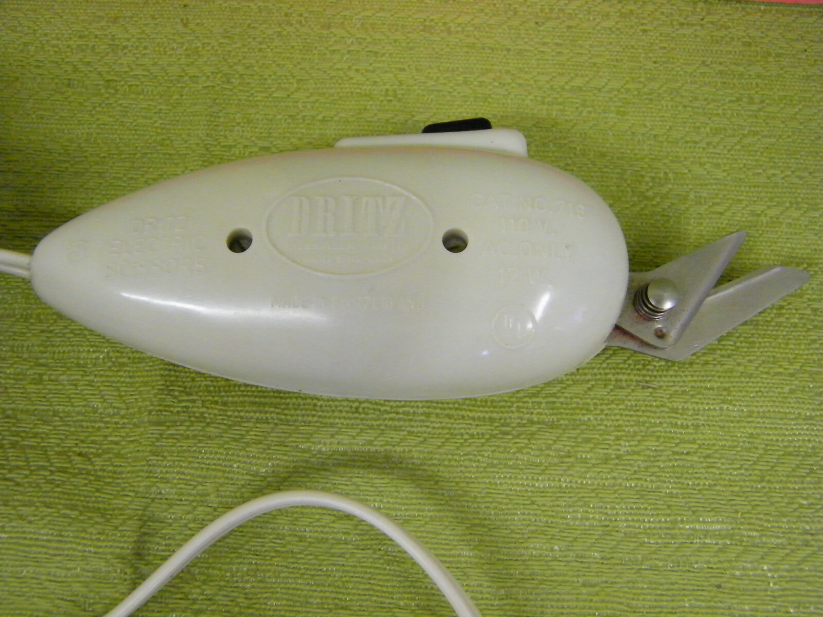 Vintage Working, Dritz Electric Scissors-Made in Switzerland