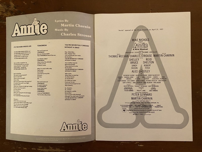 Vintage Annie Souvenir Theater Program 1977 Ebay