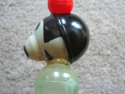 VINTAGE 1930s CELLULOID MICKEY MOUSE BABY RATTLE TOY - IRWIN USA - 6-5/8