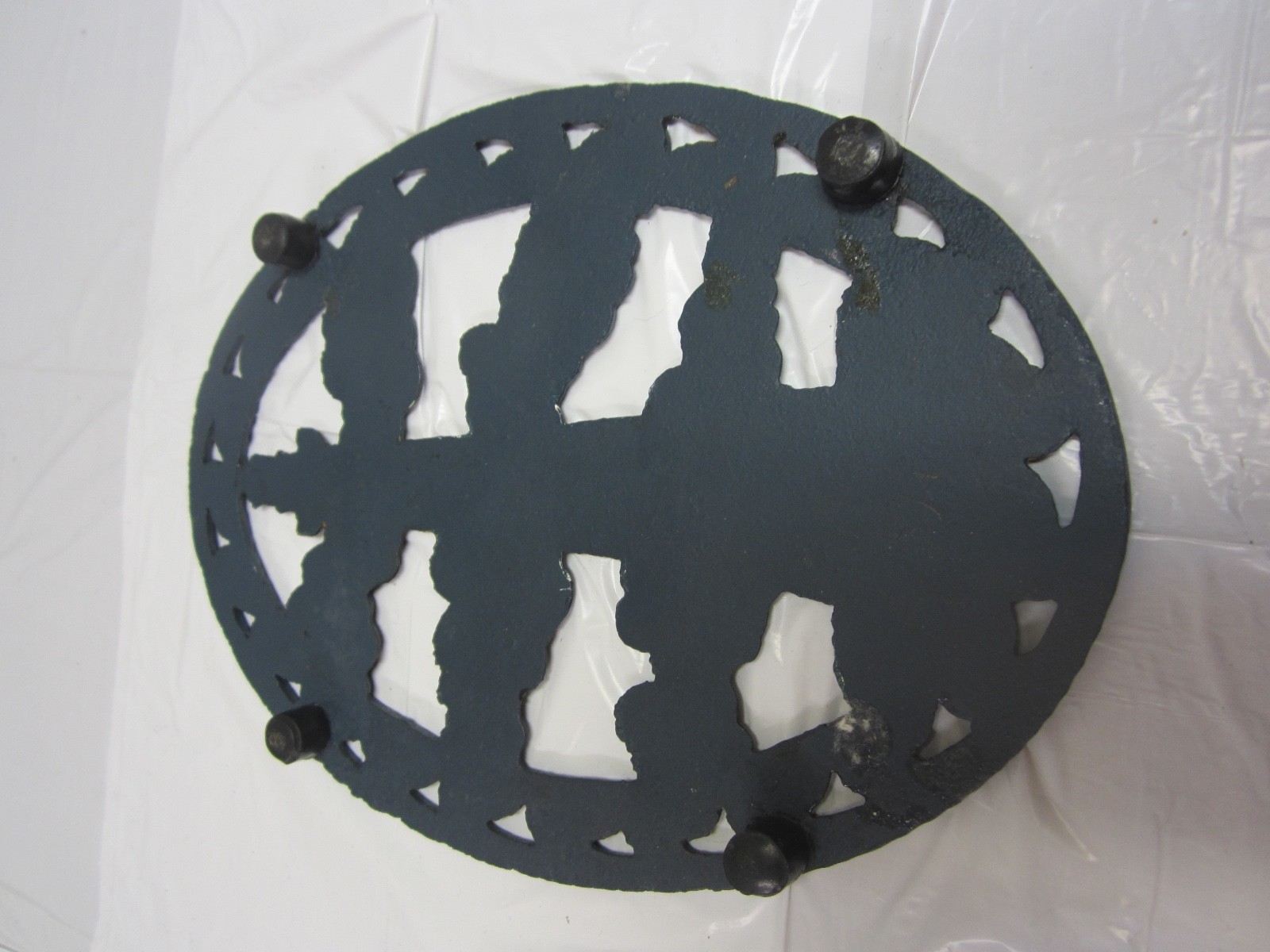 Vintage cast iron lighthouse trivet  9X7