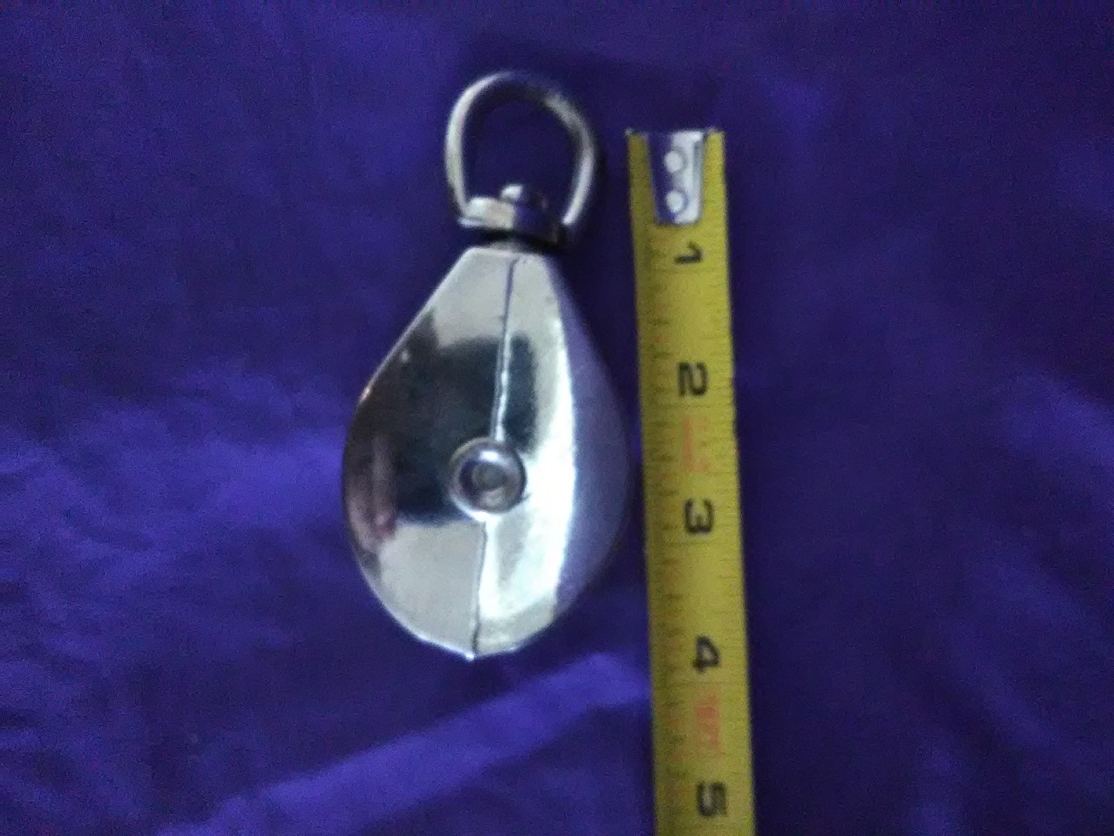 SINGLE WHEEL BRASS SHEAVE DIE-CAST CHROME PULLEY ROPE WIRE