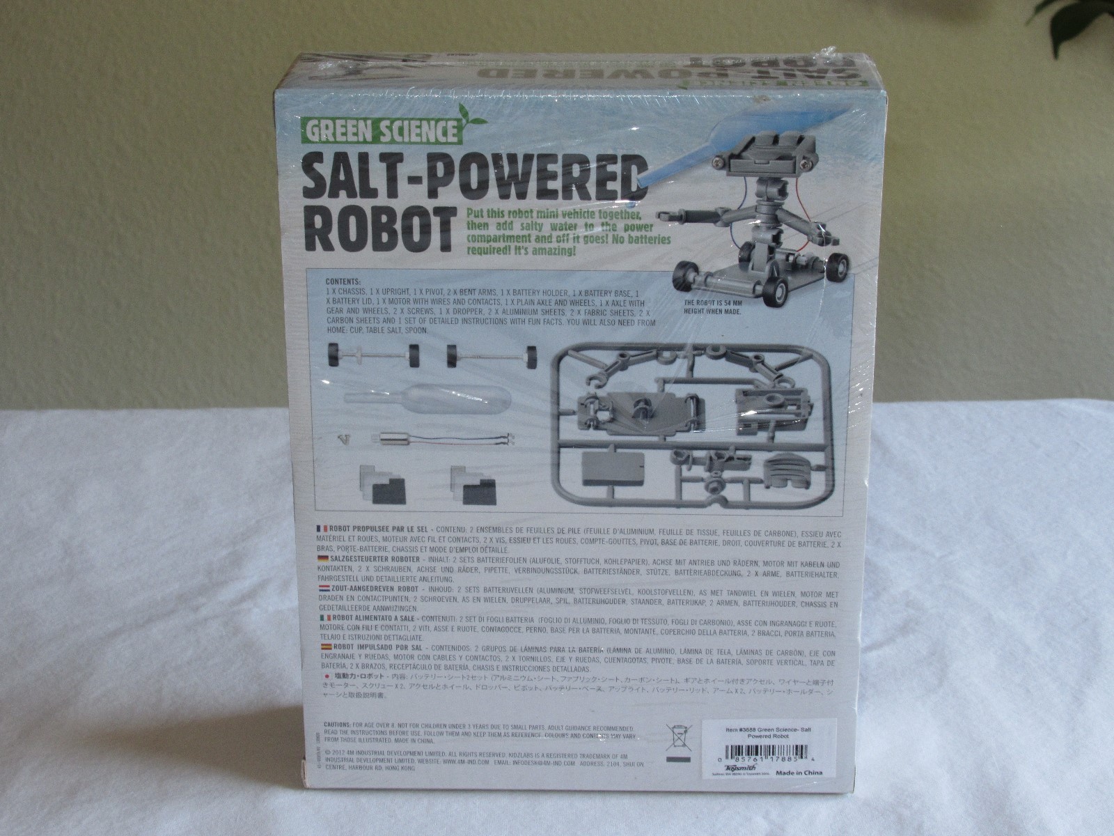 New 4M Salt Water Powered Robot Kit Kids Fun Assembly Educational Creativity Toy