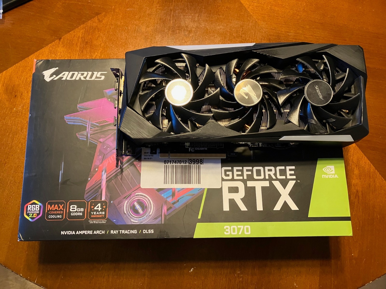 GIGABYTE RTX3070 MASTER 8G AORUS 非LHR