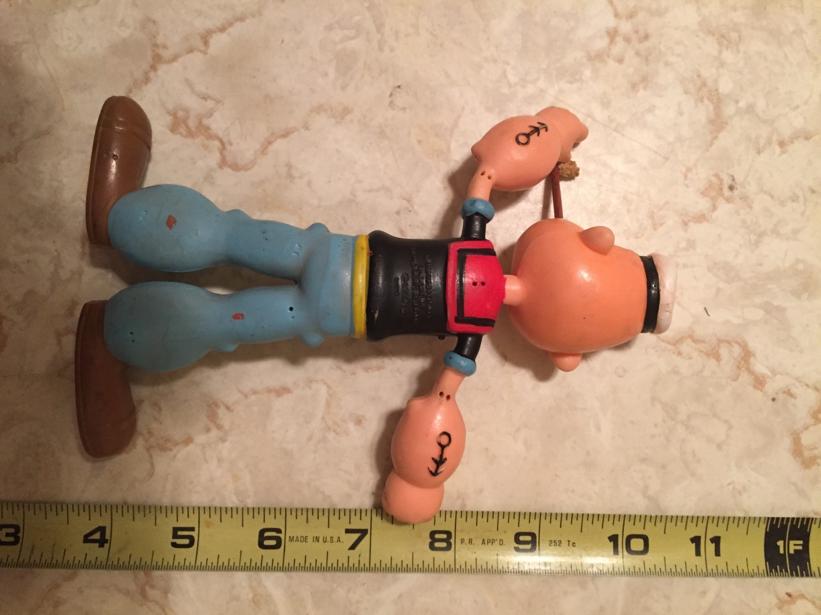 Vintage 1989 Jesco Rubber Bendable Popeye Cartoon Figure Toy King Features