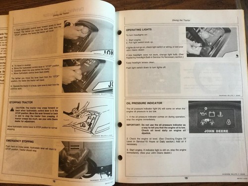 John Deere 330 Tractor Service Shop Operator’s Manual OMM88939 F5