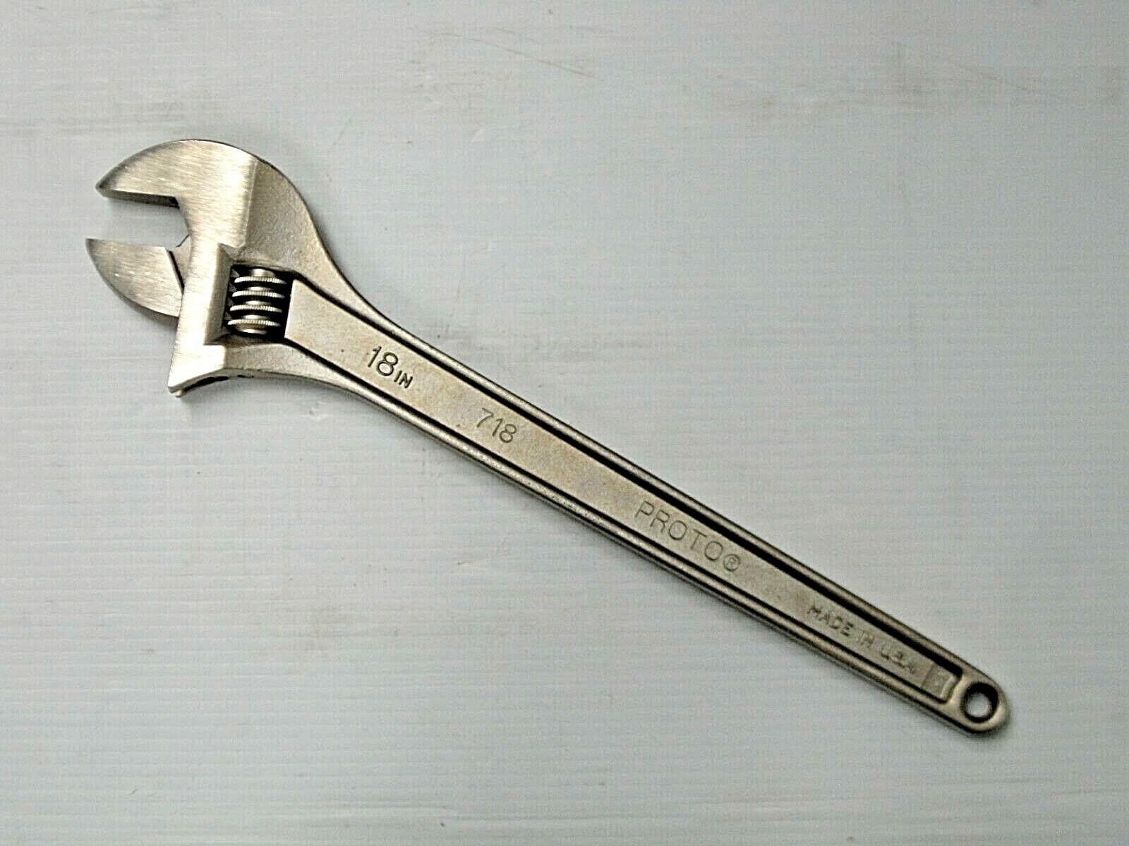 Proto 18" Large Professional Adjustable Wrench Usa Made 718 New New