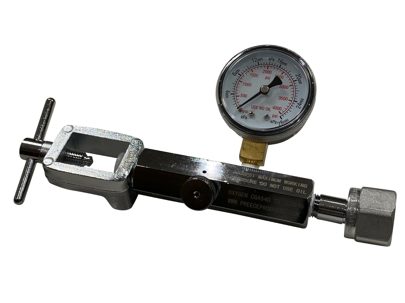 Economical Oxygen Cylinder Tank Transfer Adapter CGA 540 to CGA 870 pin index