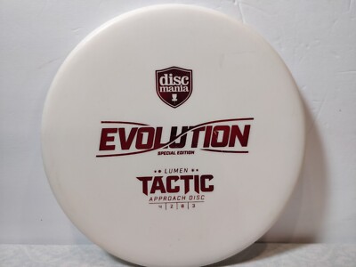 Discmania Evolution Lumen Glow in the Dark Tactic 175 grams disc golf White