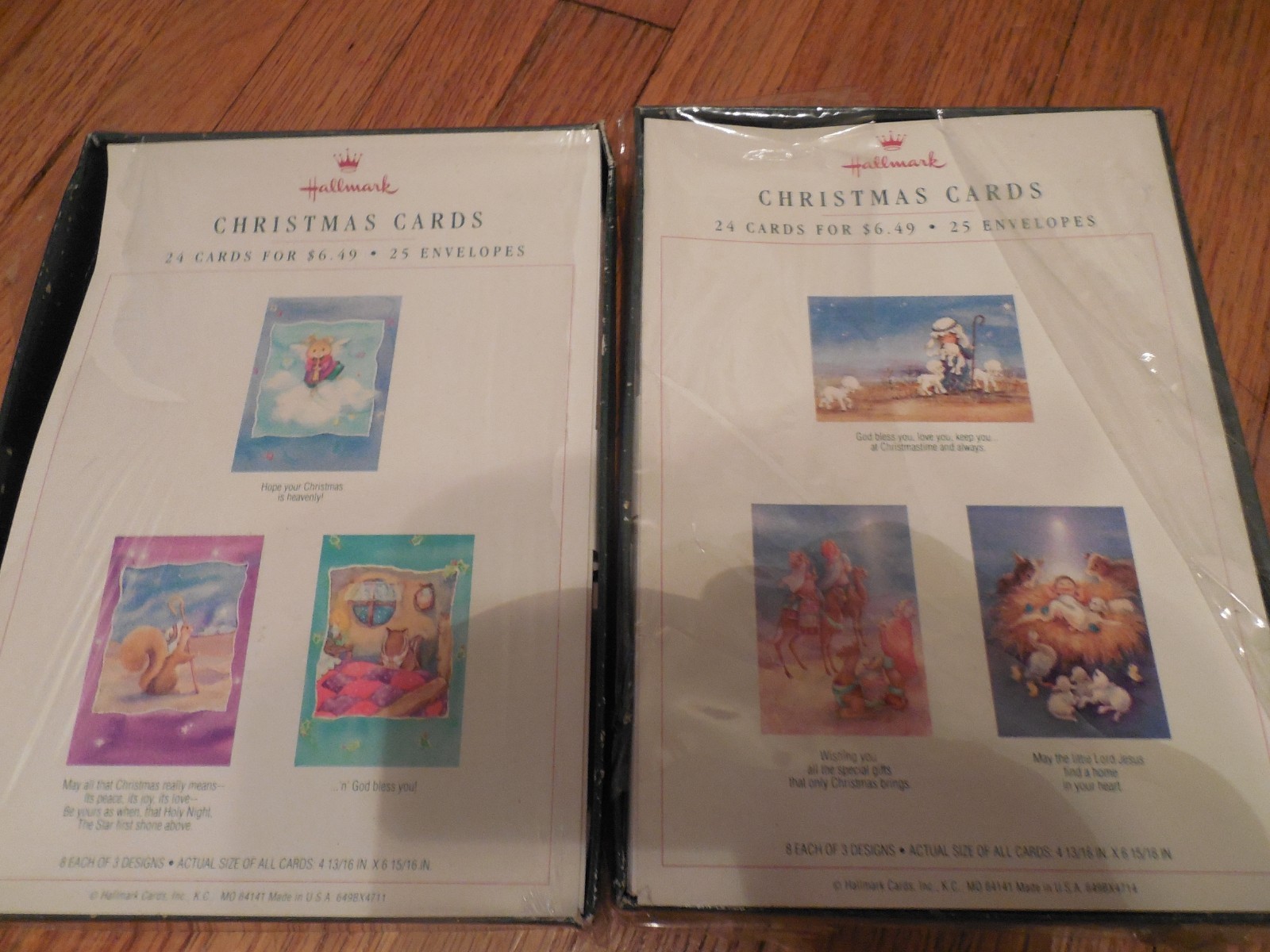 Hallmark Shoebox Christmas Cards Lot of 2 New in Box Cute Religious