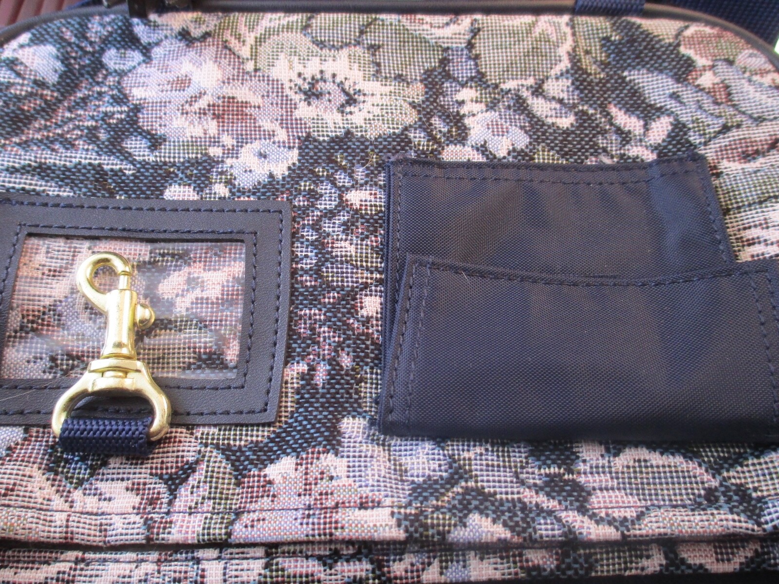 Vintage Bible Carry Case Tapestry Book Bag Pockets Cosmetics Travel 10