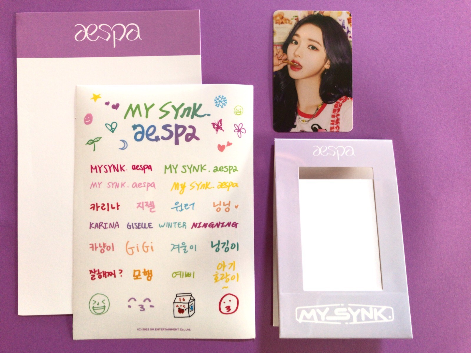 売り切れ必至！ Mini KARINA Frame SM 2022 Aespa SMMD16147 SET Card Photo K-POP・アジア