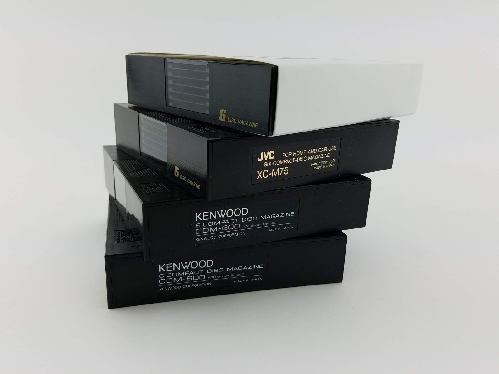 Kenwood CDM-600 & JVC XC-M75 6-Compact Disc Magazine Home Car Use Lot of 4