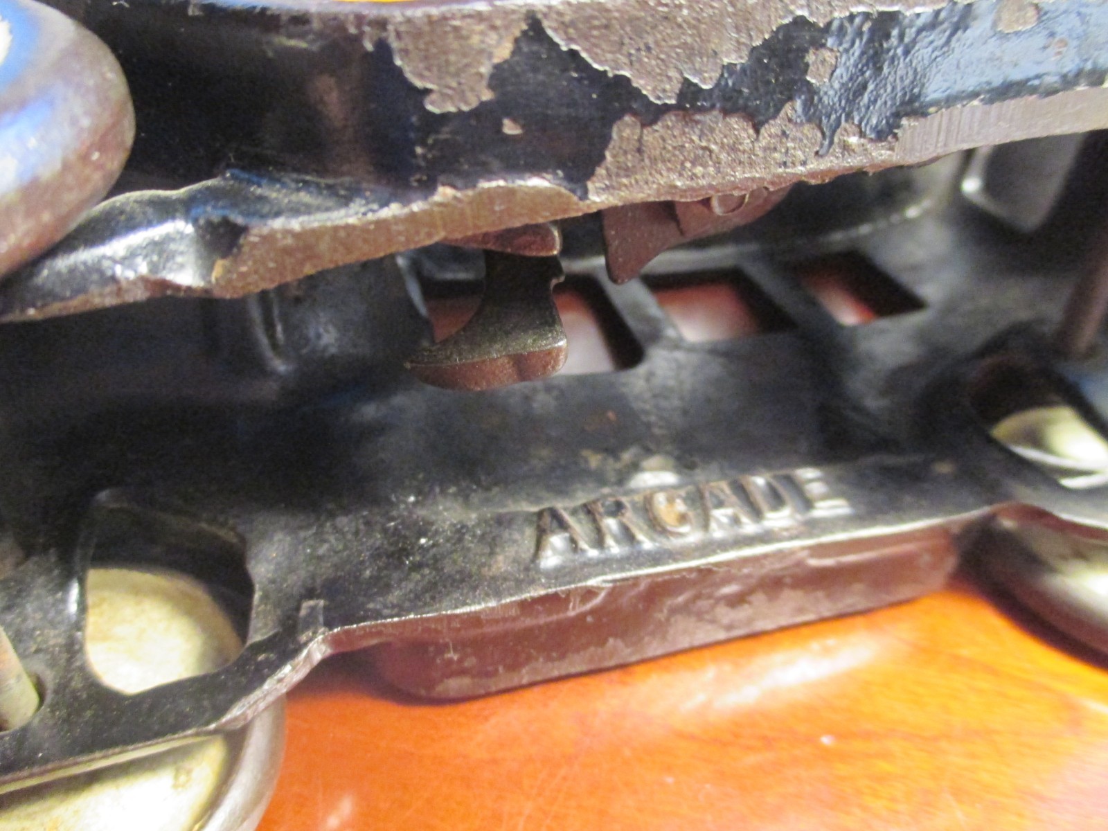 Antique 1930's Cast Iron Arcade Yellow Cab Taxi Toy Car #2 USA