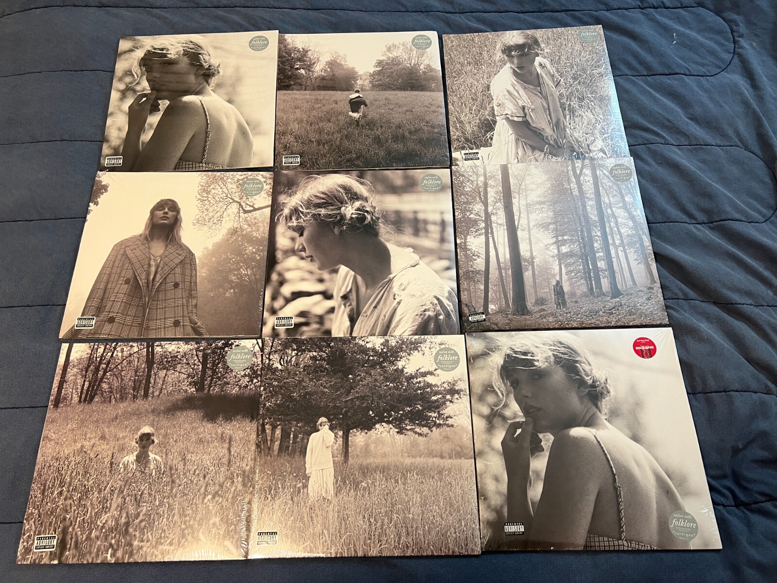 Taylor Swift Folklore Complete Set of 9 Vinyl Variants
