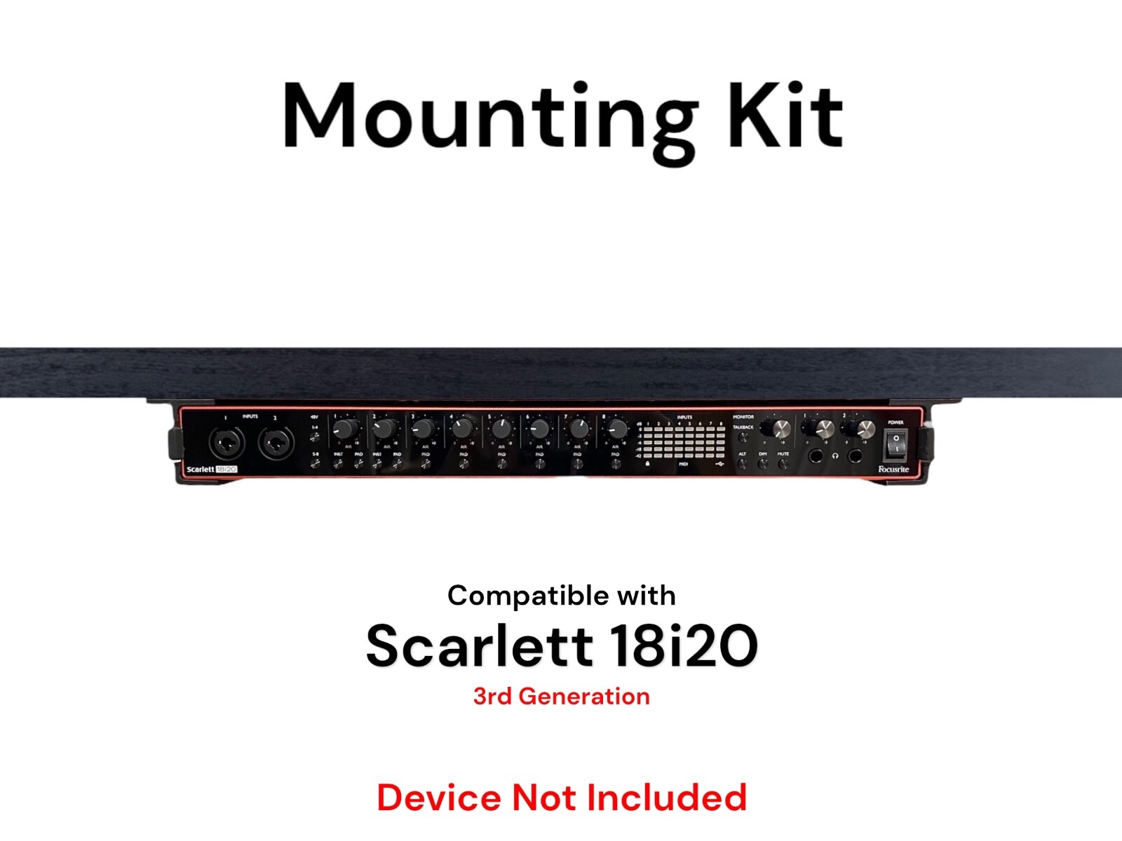 Desk Mount Kit for Focusrite Scarlett 18i20 (3rd Gen